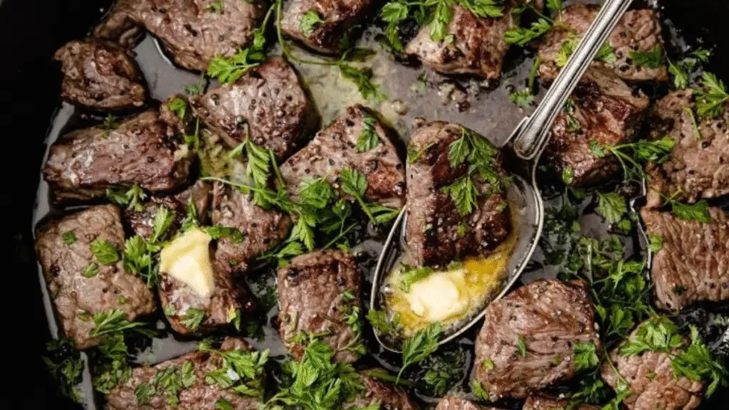 garlic butter steak bites keto​
